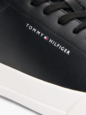 black logo court trainers for men tommy hilfiger