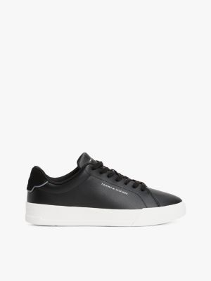 zapatillas de tenis con logo black de hombres tommy hilfiger