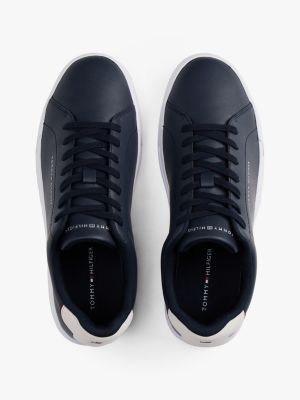 blue logo court trainers for men tommy hilfiger