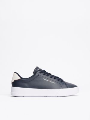 zapatillas de tenis con logo blue de hombres tommy hilfiger