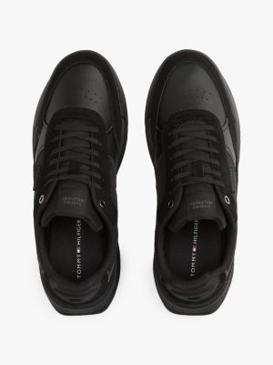 schwarz classic sneaker aus leder für herren - tommy hilfiger