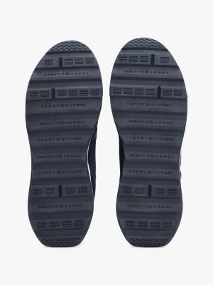 blau classic sneaker aus leder für herren - tommy hilfiger