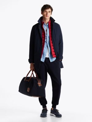 blau classic sneaker aus leder für herren - tommy hilfiger