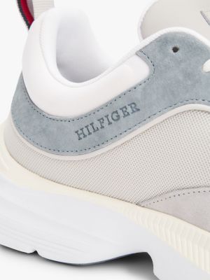 grey contrast texture modern runner trainers for men tommy hilfiger