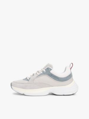 baskets de running modern contrastées gris pour hommes tommy hilfiger