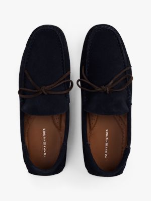 black suede cleat driver shoes for men tommy hilfiger