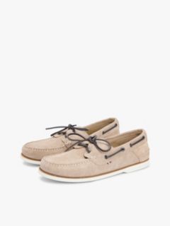 Suede Boat Shoes — Beige 2