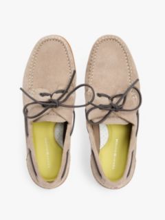 Suede Boat Shoes — Beige 3