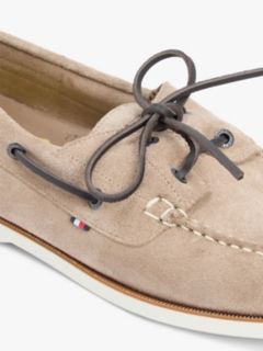 Suede Boat Shoes — Beige 6
