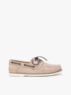 Suede Boat Shoes — Beige 1