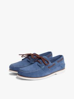 Suede Boat Shoes — Blue 2