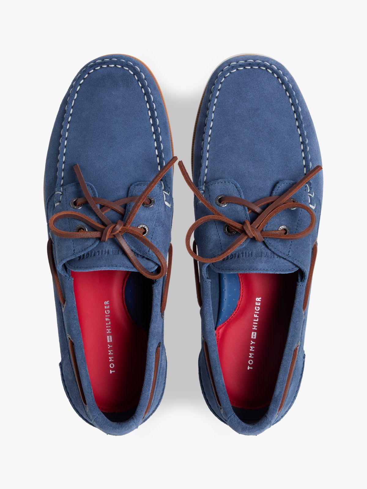 Suede Boat Shoes — Blue