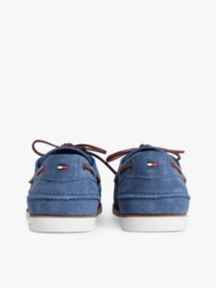 Suede Boat Shoes — Blue 4