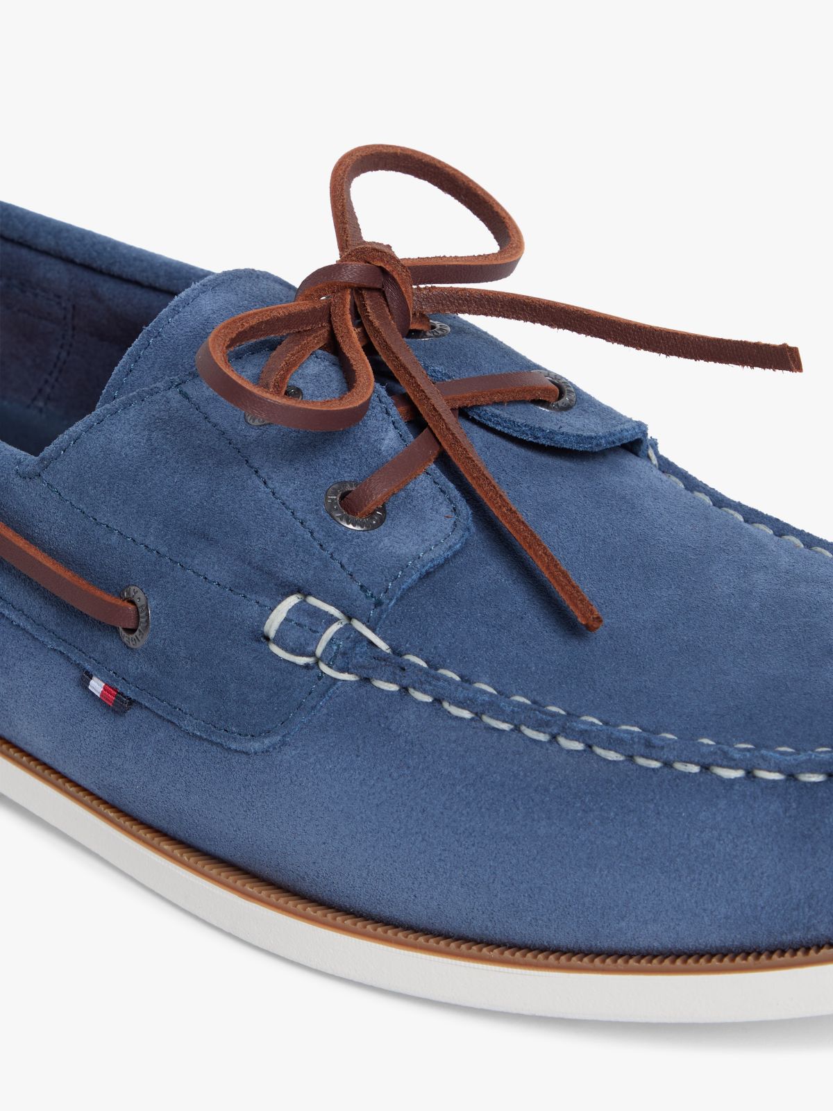 Suede Boat Shoes — Blue
