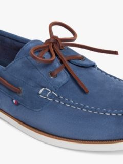 Suede Boat Shoes — Blue 6