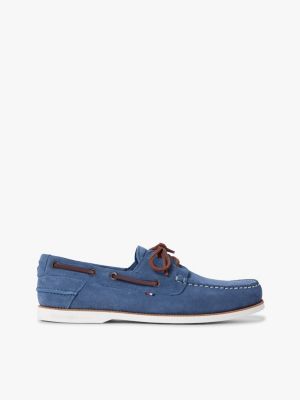 blue suède bootschoen voor heren - tommy hilfiger