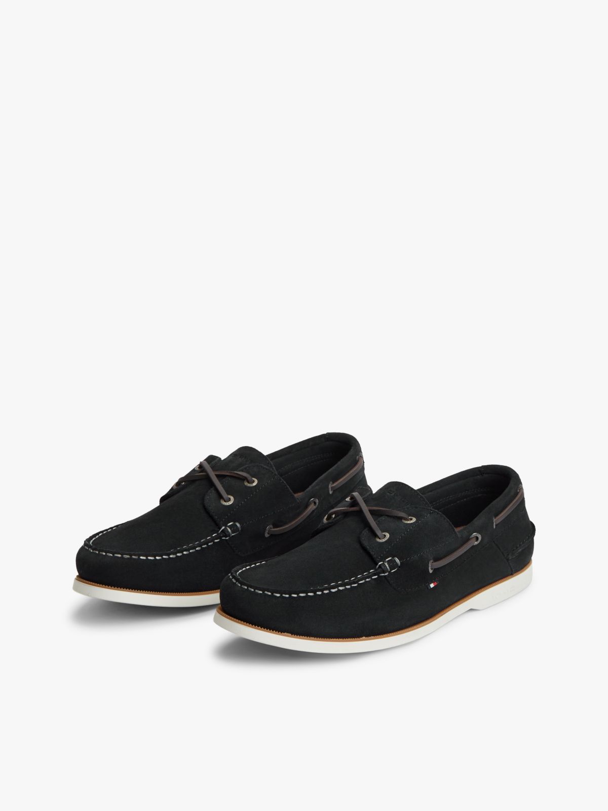 Suede Boat Shoes — Blue