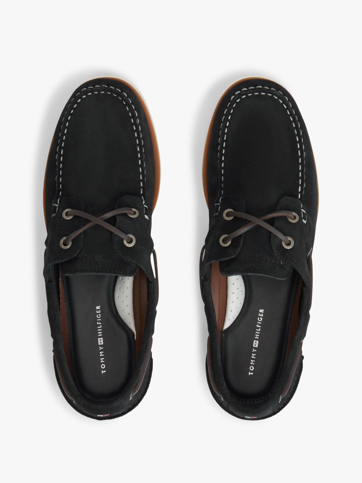 Suede Boat Shoes — Blue