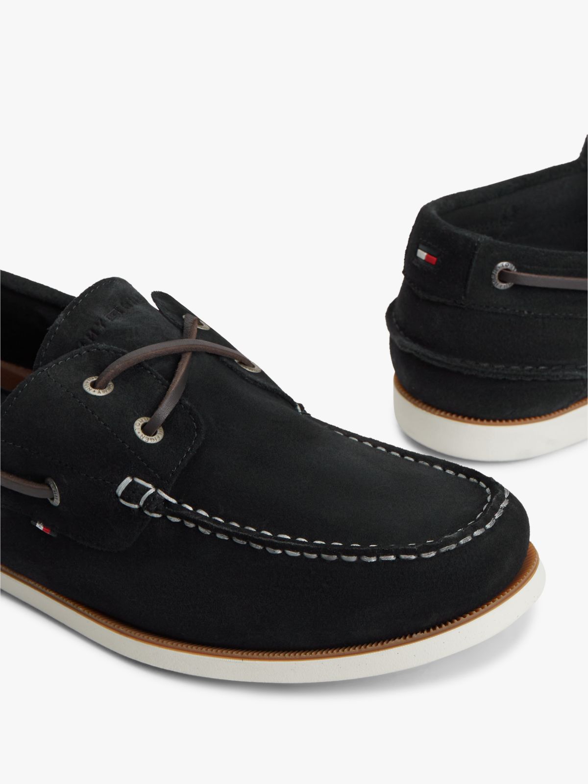 Suede Boat Shoes — Blue