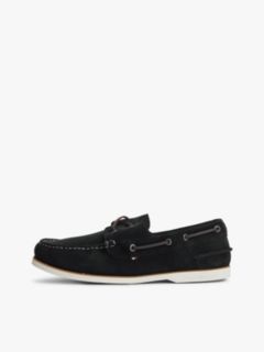 Suede Boat Shoes — Blue 7