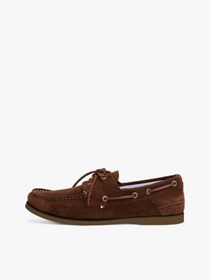 brown suede boat shoes for men tommy hilfiger