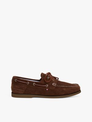 brown bootsschuh aus wildleder für herren - tommy hilfiger