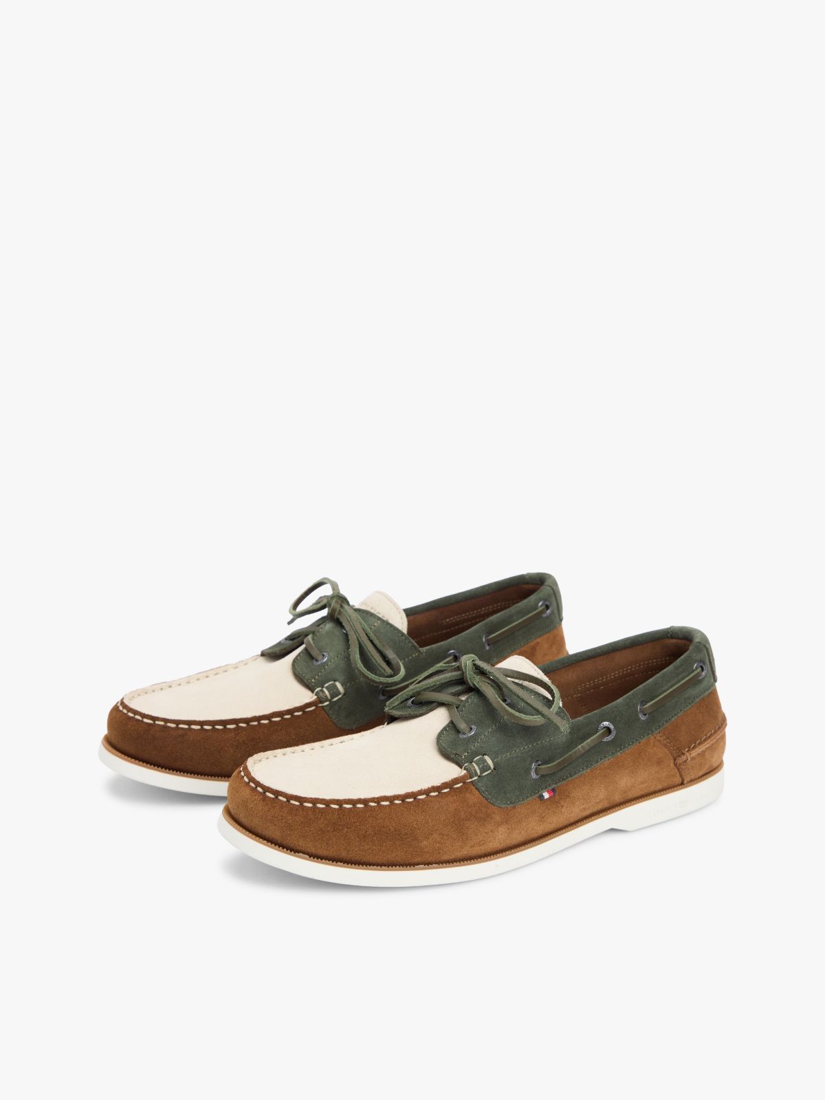 Suede Boat Shoes — Green