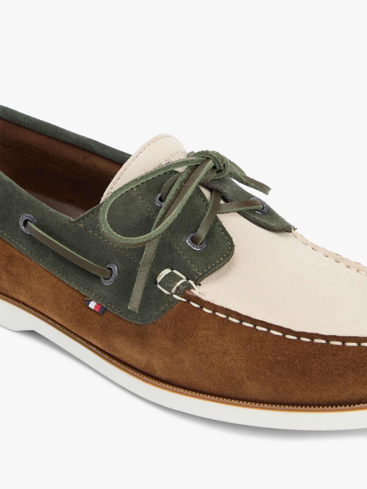 Suede Boat Shoes — Green