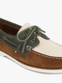 Suede Boat Shoes — Green 6