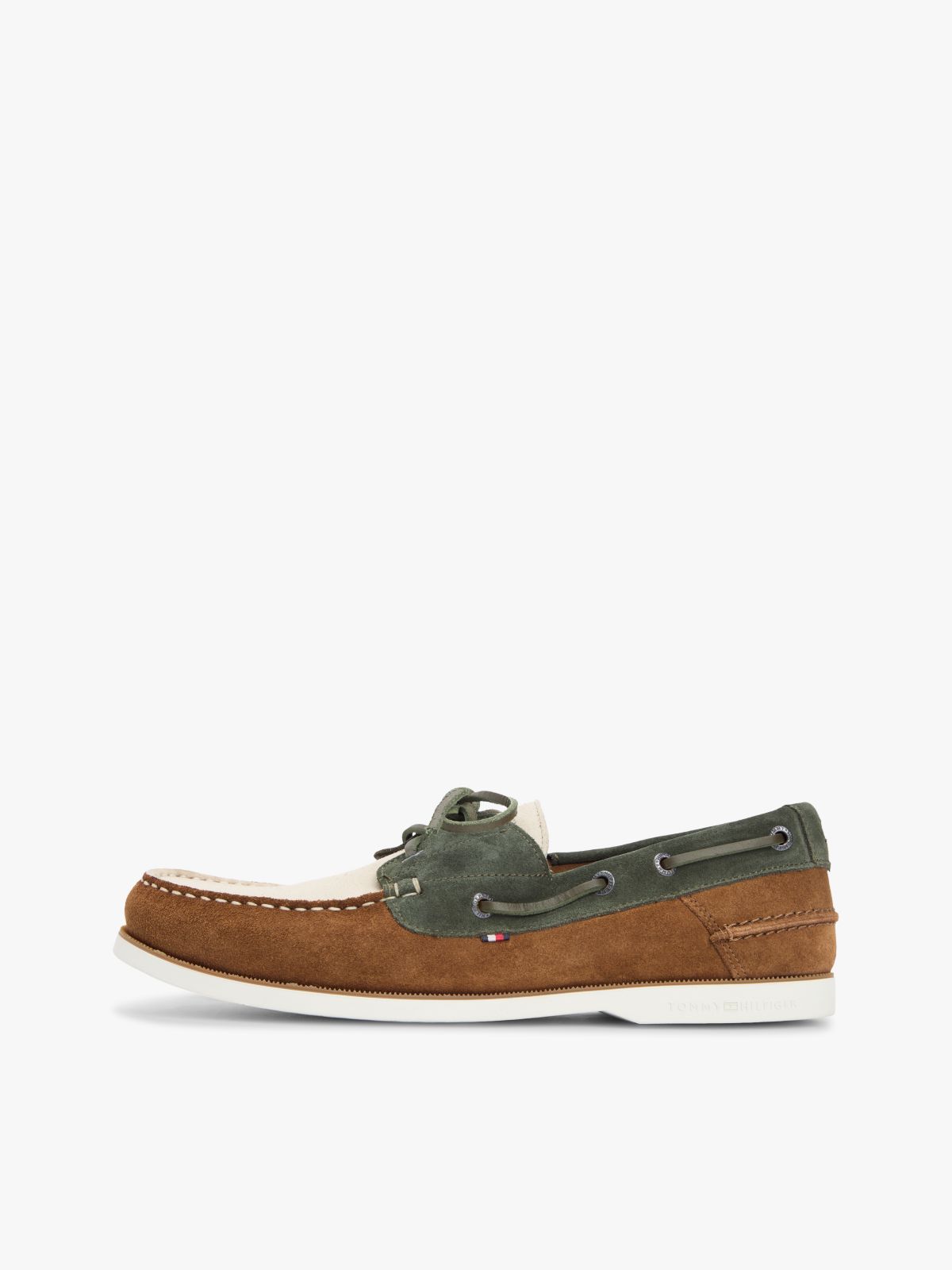 Suede Boat Shoes — Green