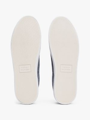 blue linen chambray trainers for men tommy hilfiger