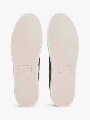 baskets slip-on en toile de lin plusieurs couleurs pour hommes tommy hilfiger