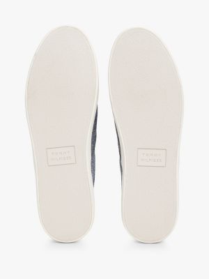 baskets slip-on en toile de lin plusieurs couleurs pour hommes tommy hilfiger