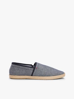 multi espadrilles aus chambray-leinen für herren - tommy hilfiger