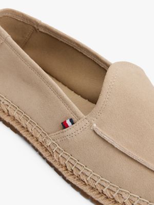 beige suede rope loafers for men tommy hilfiger