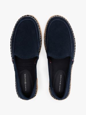 blue suede rope loafers for men tommy hilfiger