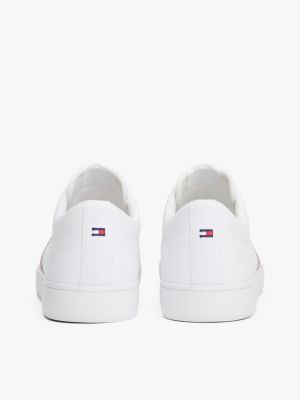 zapatillas con logo en la cinta blanco de hombres tommy hilfiger