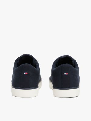 blau sneaker mit logo-patch für herren - tommy hilfiger