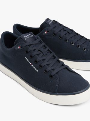 blau sneaker mit logo-patch für herren - tommy hilfiger