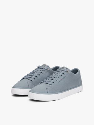 grey logo patch trainers for men tommy hilfiger