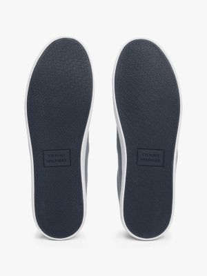 grau sneaker mit logo-patch für herren - tommy hilfiger