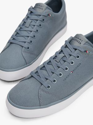 grey logo patch trainers for men tommy hilfiger