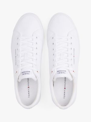 white logo patch trainers for men tommy hilfiger