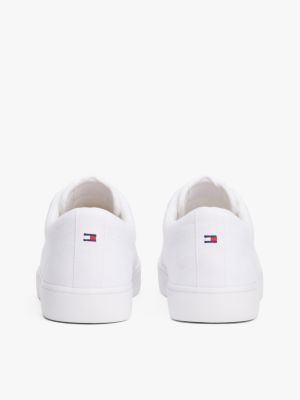 weiß sneaker mit logo-patch für herren - tommy hilfiger