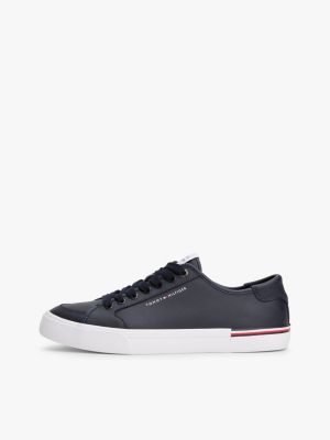 zapatillas con logo en bajo relieve multicolor de hombres tommy hilfiger