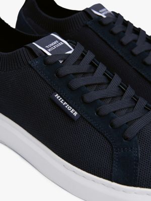 blau mono-sock sneaker aus strick für herren - tommy hilfiger