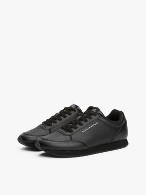 black logo fine cleat trainers for men tommy hilfiger