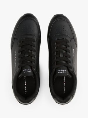 schwarz leicht rutschhemmender sneaker mit logo für herren - tommy hilfiger