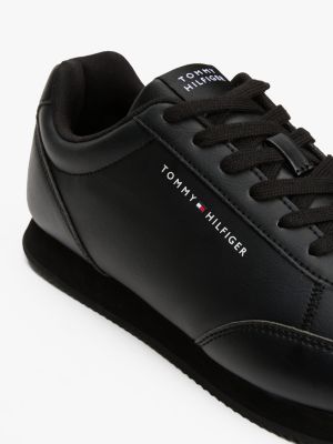 schwarz leicht rutschhemmender sneaker mit logo für herren - tommy hilfiger