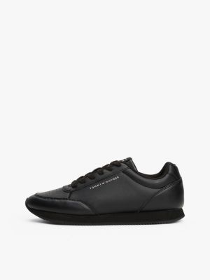 black logo fine cleat trainers for men tommy hilfiger